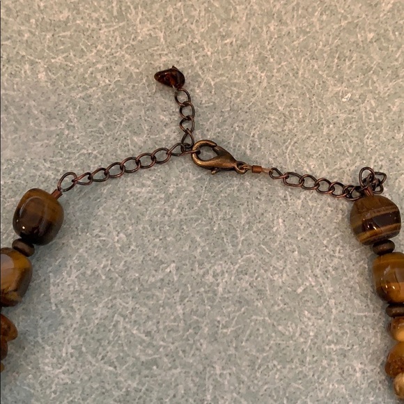 Amber & Tiger Eye Necklace - Picture 4 of 8